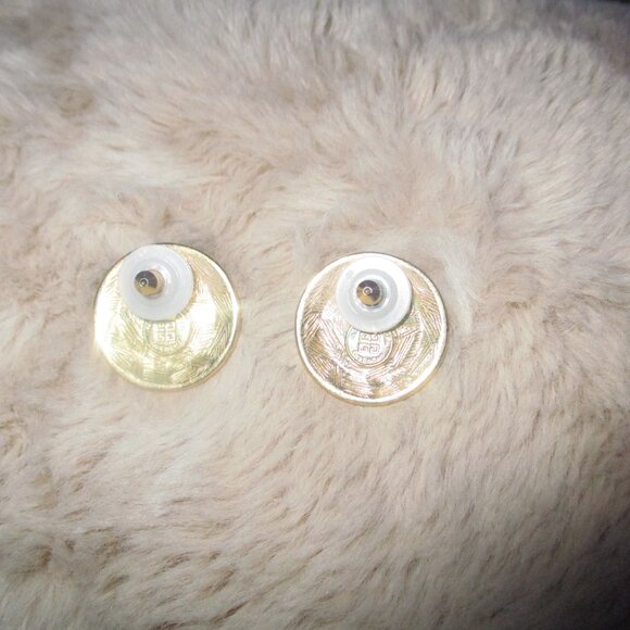 Givenchy Vintage 1980's Pierced Earrings (signed) - Picture 3 of 3